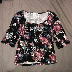 Mid Sleeve Floral Blouse